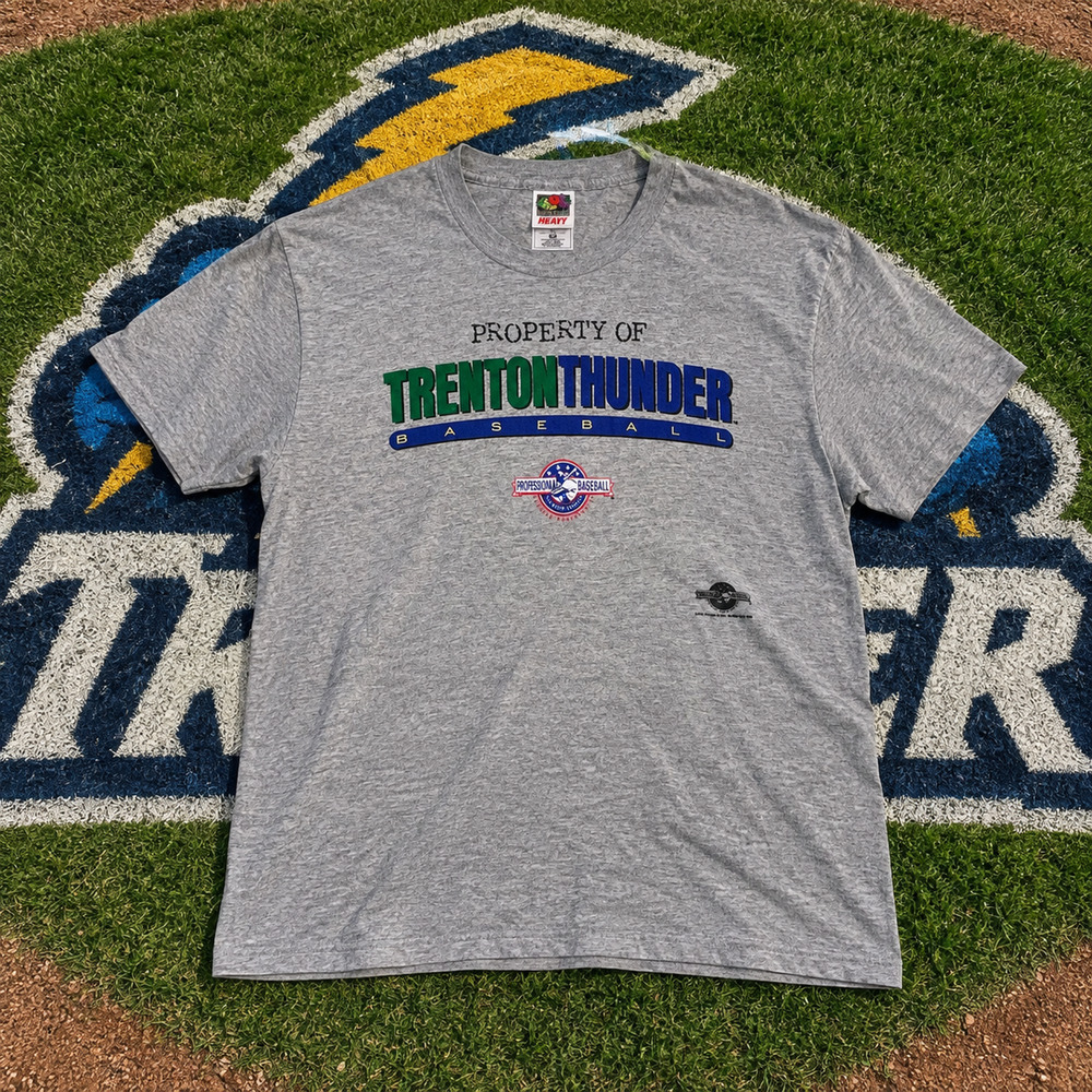 Trenton Thunder MiLB T Shirt XL New York Yankees Gray Graphic Tee Vintage 1998